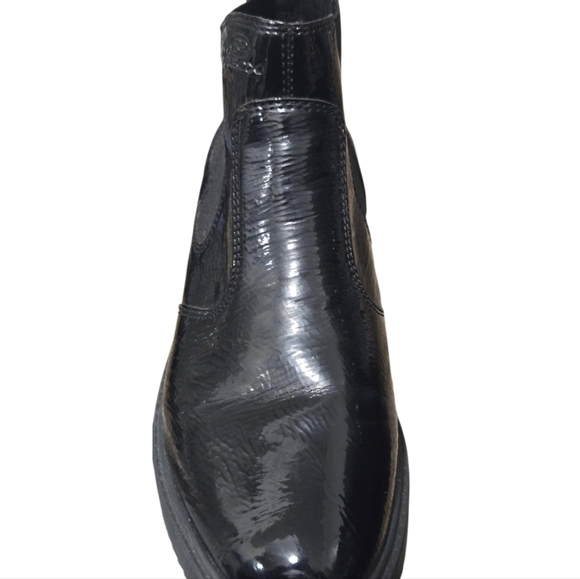 Geox Black Patent Leather Chelsea Boots. - Picture 4 of 9